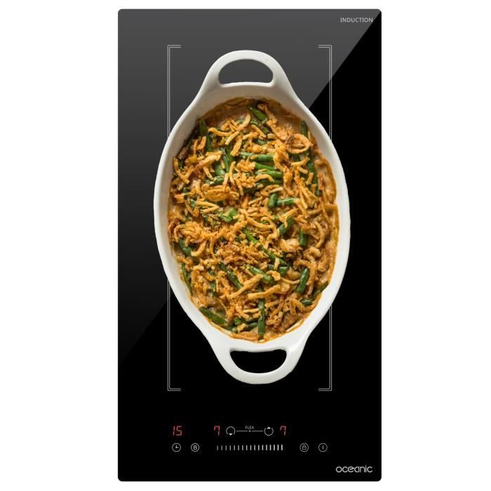 Built-in induction domino - OCEANIC - OCEATI2Z2BF - Flex 2 burners - 3600 W - Black