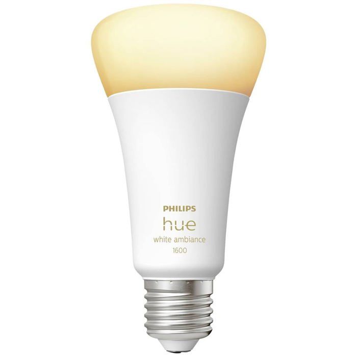 Philips Hue White Ambiance, E27 connected LED bulb, Equivalent 100W, 1600 Lumen, Bluetooth compatible