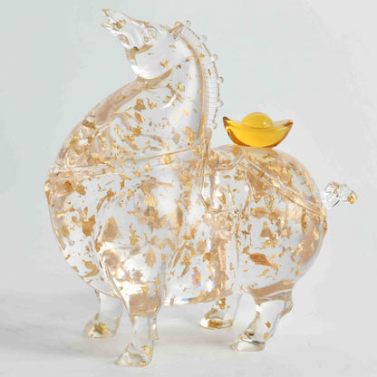 Golden Horse Sculpture