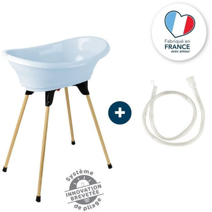 THERMOBABY BATH KIT VASCO Fleur Bleue: bathtub + feet + drain hose