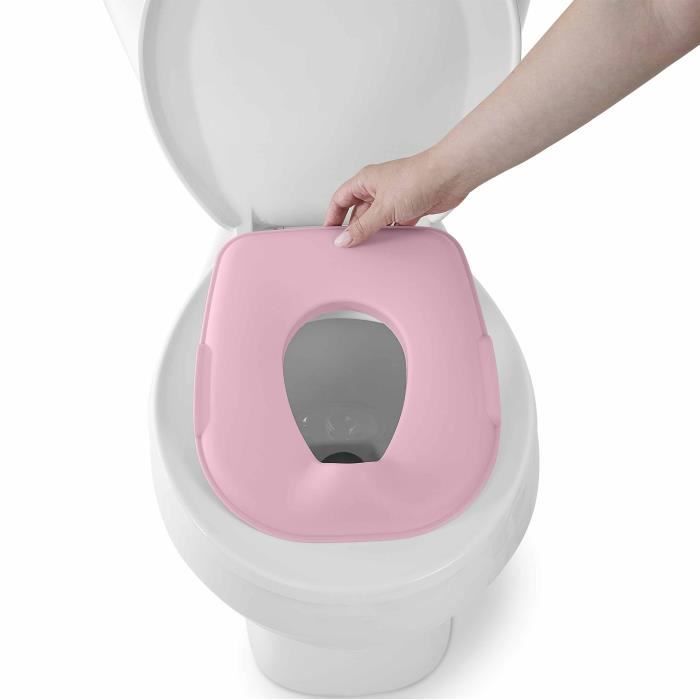 INGENUITY Step Stool and Potty Trainer with Removable Bowl, Non-Slip, Ergonomic Seat, Pink