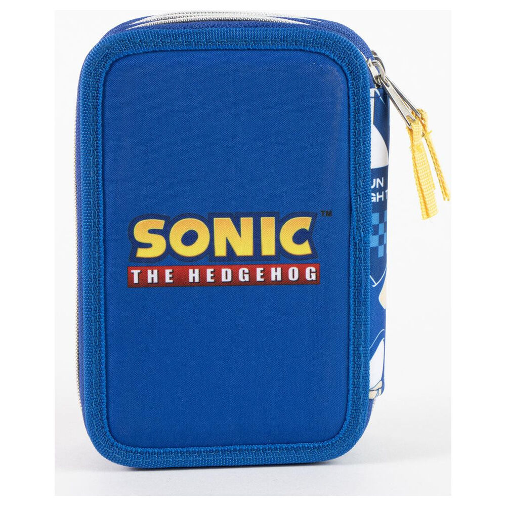 Sonic the Hedgehog triple pencil case
