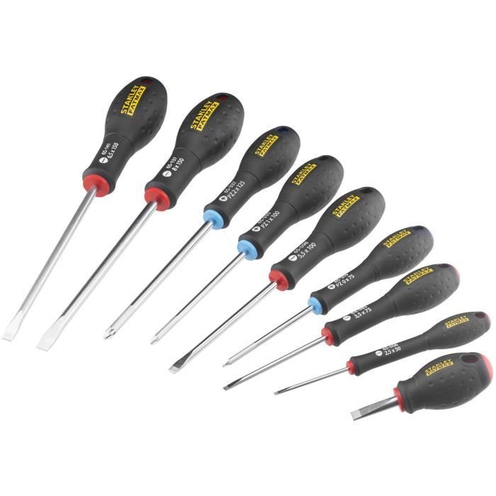 Set of 9 Screwdrivers - STANLEY FATMAX - FMHT65424-0 - Electrician + Mechanic + Pozidriv