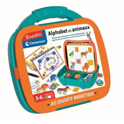 Clementoni - Magnetic Letters & Animals Case - From 3 years old