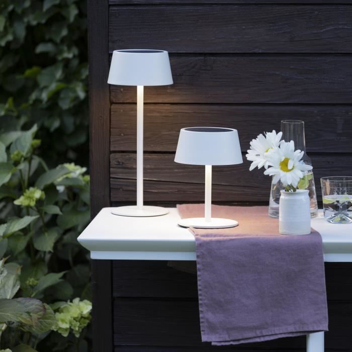 Outdoor table lamp - BRILLIANT - PICCO - LED and solar - Metal and plastic - 5 W - White