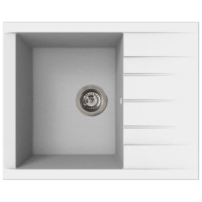 Sink - SMC resin - Plain white - Built-in - STRADOUR - Cube 1C XS - 62 x 50 cm