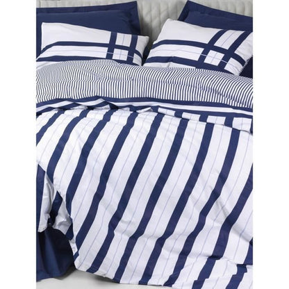 Bedding set - 1 duvet cover 220 x 240 cm + 2 pillowcases 60 x 60 cm - 100% cotton - Blue