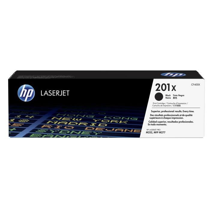 HP 201X Genuine Black LaserJet Toner Large Capacity (CF400X) for HP Color LaserJet Pro M252 / M274 / M277