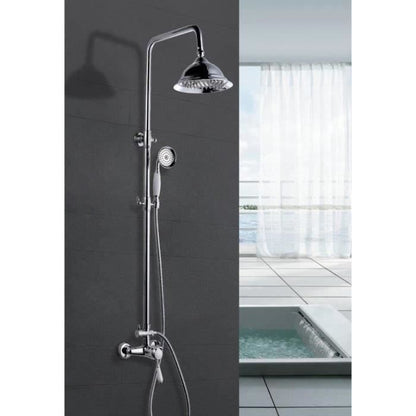 Rousseau shower column with retro - chrome mechanical mixer