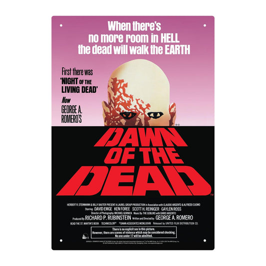 Dawn of The Dead One Sheet Tin Sign