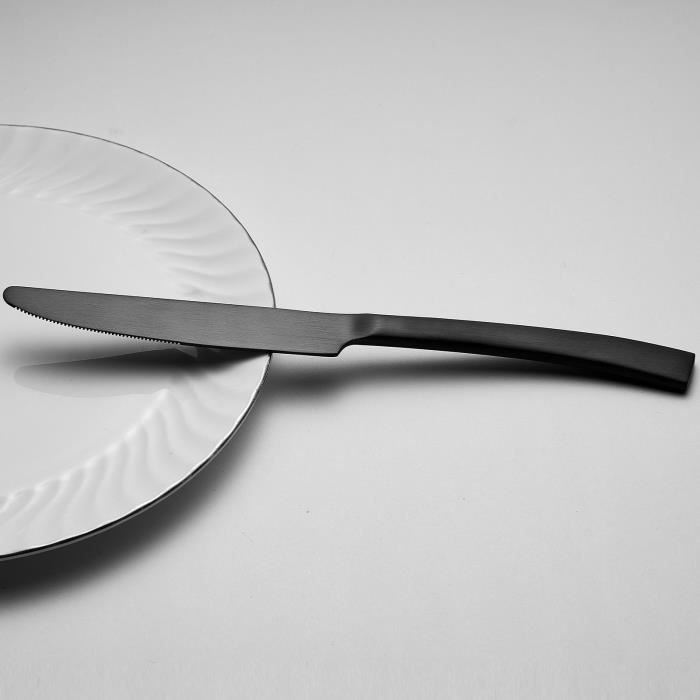 Cutlery set - ARTHUR MARTIN - AM5136 - 24 pieces - Stainless steel - Black finish