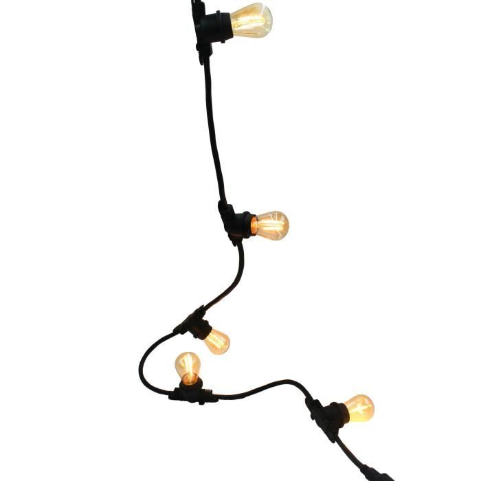LINK ME LIGHT Connectable light garland - 10 bulbs - E27 socket - warm white LED - 5m