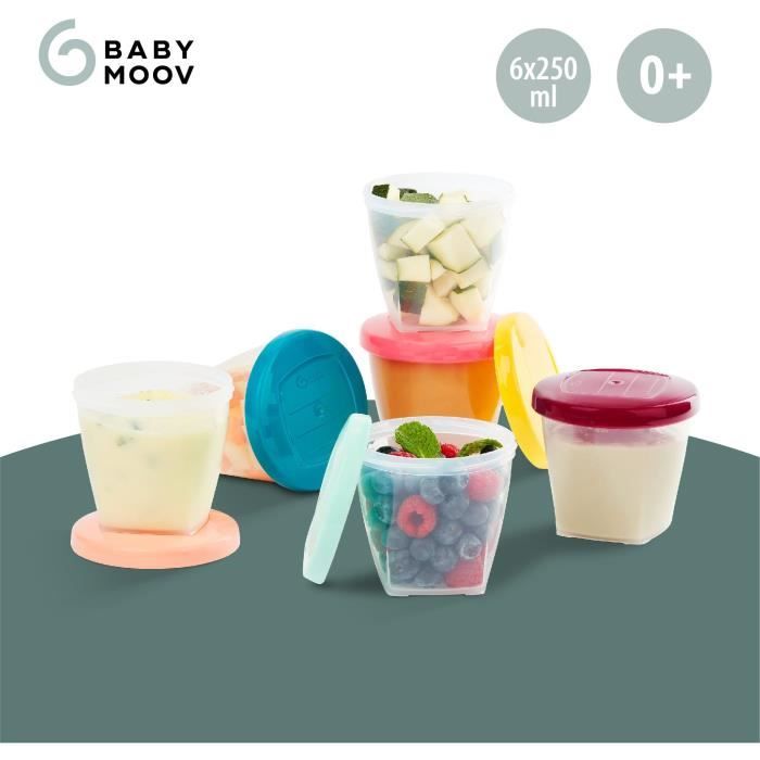 BABYMOOV Babybols Kit L - 6 x 250 ml - Hermetic storage jars