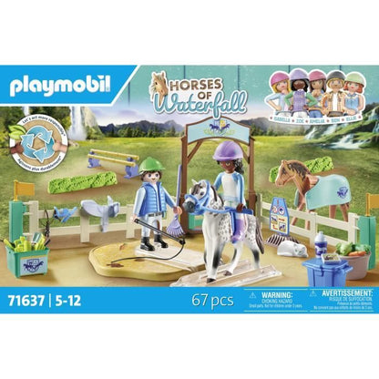 PLAYMOBIL 71637 Horses of Waterfall Riding Arena, 67 pieces, Ages 5+