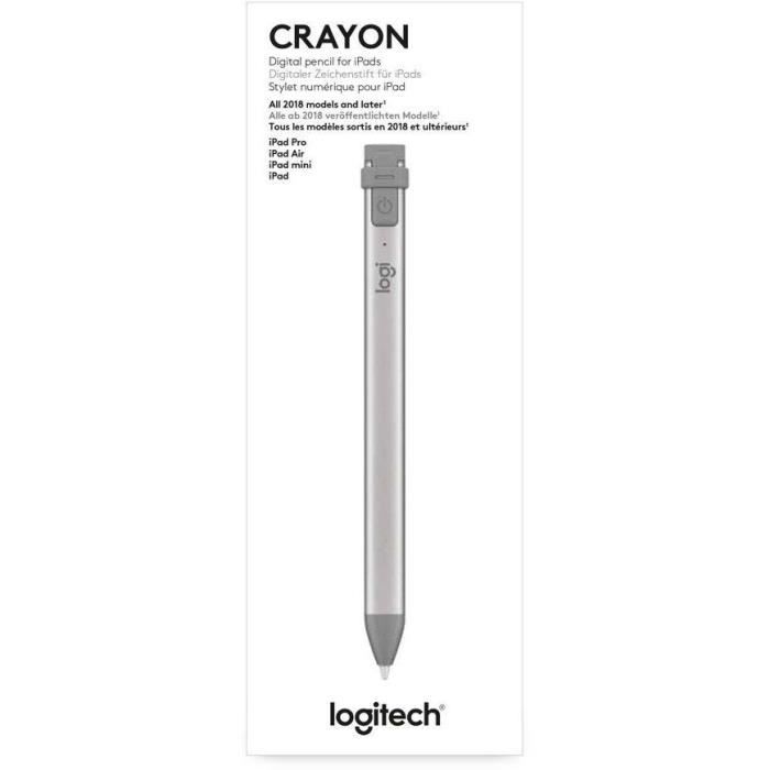 Versatile Digital Stylus - LOGITECH - For iPad (all 2018 models and later) - Gray