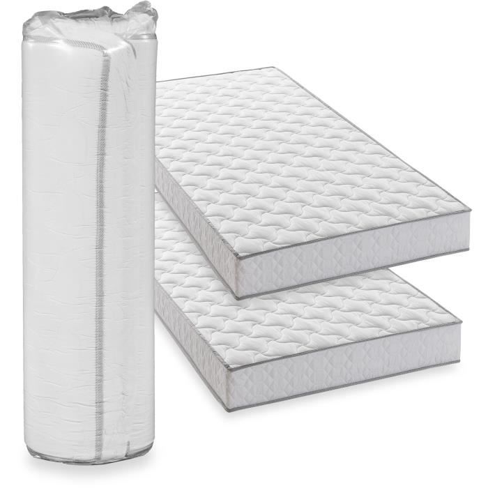 Set of 2 mattresses - 90 x 190 cm - Foam - 14 cm - 5 comfort zones - DEKO DREAM - Hahtuva