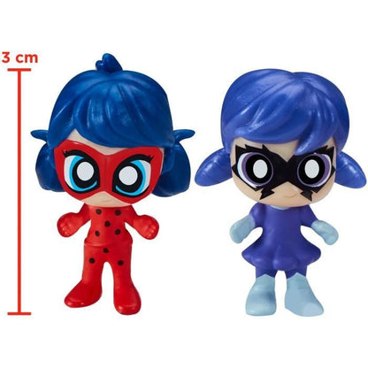 BANDAI - Miraculous Ladybug - Mini Chibi Universe Theme Park - Mini Marinette and Climatika figures included - P50553