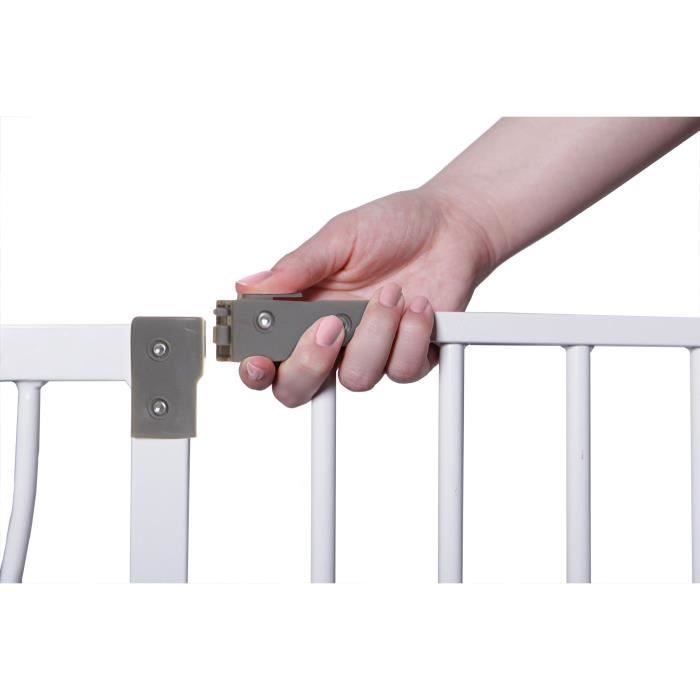 Safety barrier - DREAMBABY - LIBERTY - 1 barrier + 2 extensions - 126-132.5 cm - White