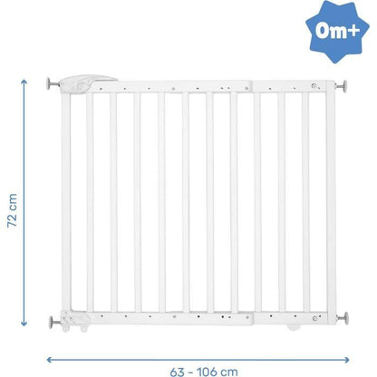 Badabulle Deco Pop White Safety Barrier Extendable Fastener Pressure & Screws (63.5 - 106cm)