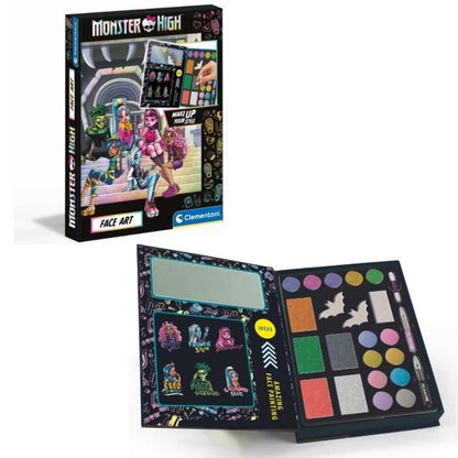 Monster High Makeup Set - Clementoni - Palette containing powders, shadows, pencils