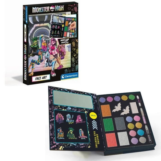 Monster High Makeup Set - Clementoni - Palette containing powders, shadows, pencils
