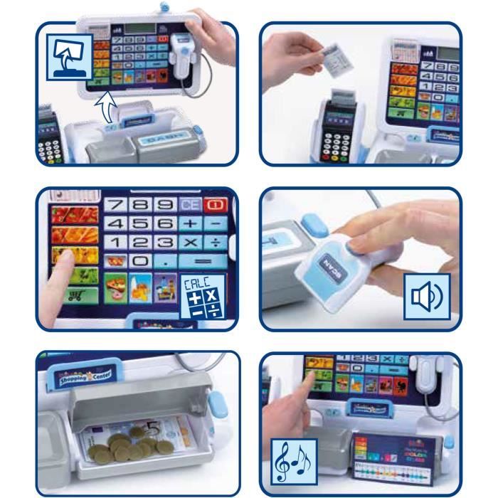 Electronic Cash Register Toy with Removable Shelf - KLEIN - Various Functions