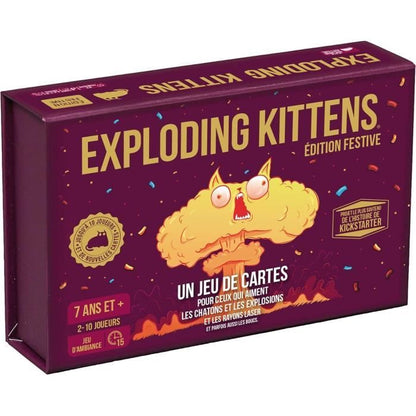 Party game - ASMODEE - Exploding Kittens: Festive Edition - For Adults - Duration 15 min