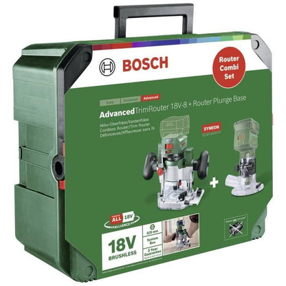 Bosch AdvancedTrimRouter 18V-8 Trimmer with Router Plunge Base, No Battery