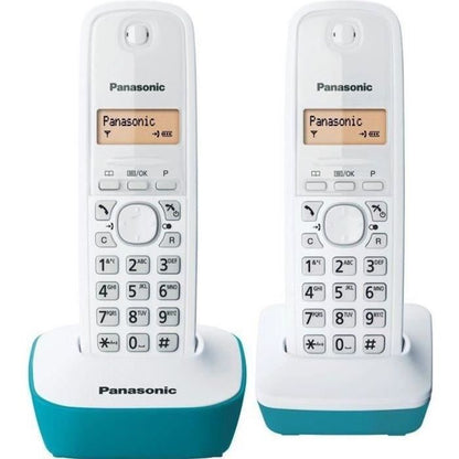 Panasonic KX-TG1612FRC Duo Wireless Phone Without Answering Machine White Blue