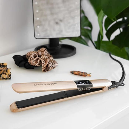 SAINT ALGUE 3963 - Demeliss GOLD hair straightener - Ceramic coating - Ultra-thin floating plates - 150 to 230 ° C - Black / Gold