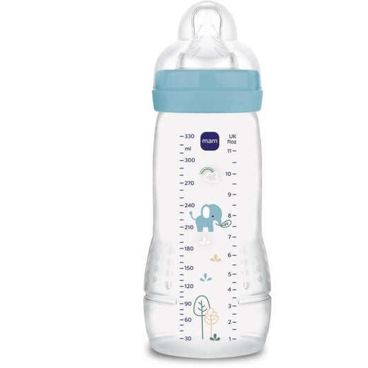 Baby bottle - MAM BABY - Easy Active - +6 months - 330 ml - X flow teat - Ocean
