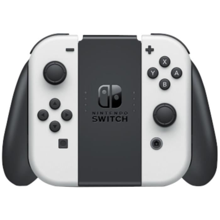 Nintendo Switch console (OLED model): New version, Intense Colors, 7-inch screen - with a White Joy-Con