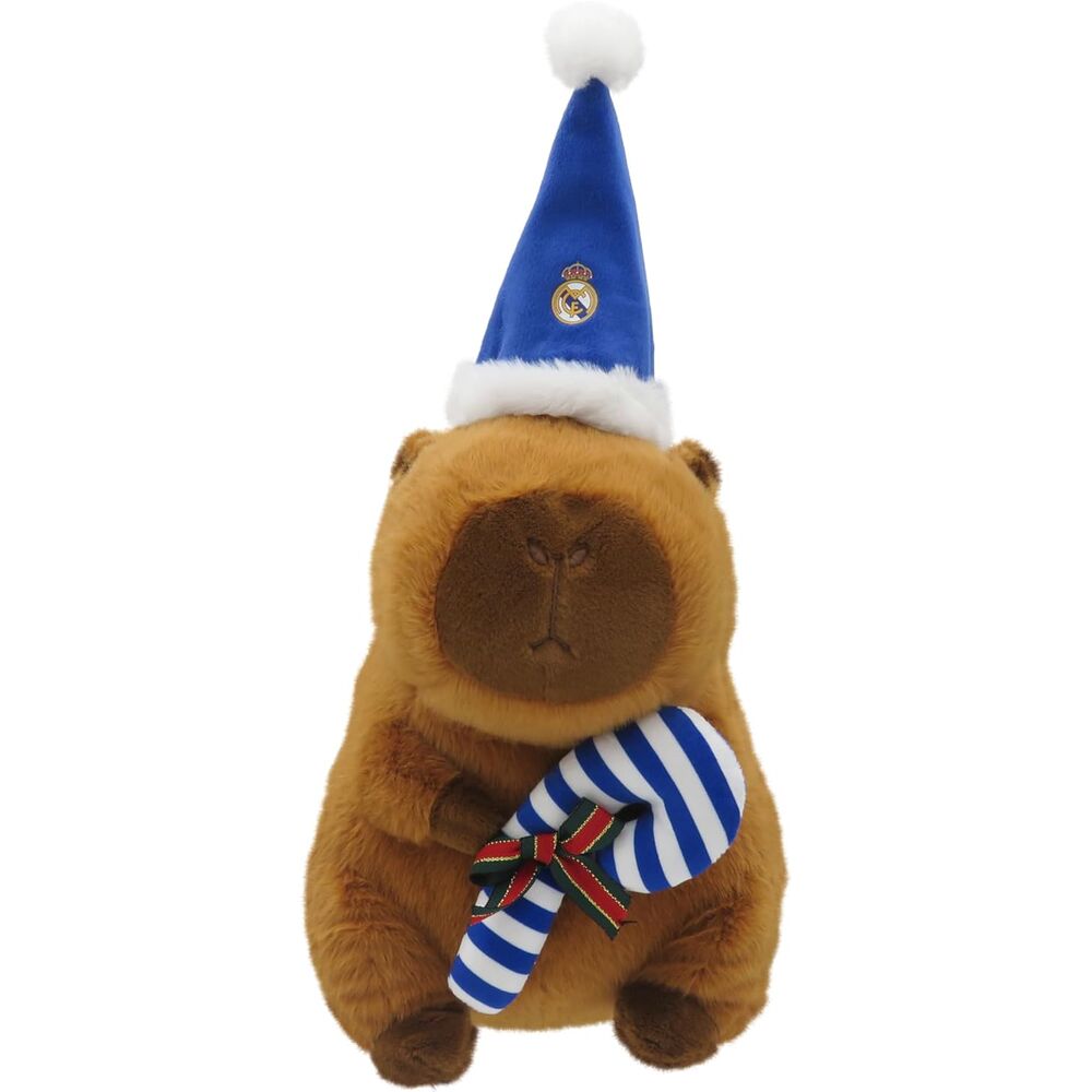 Real Madrid capibara teddy santa hat 35cm