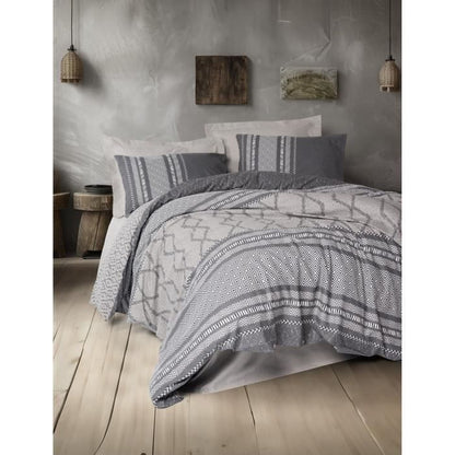 Bedding set - 1 duvet cover 220 x 240 cm + 2 pillowcases 60 x 60 cm - 100% cotton - Mink