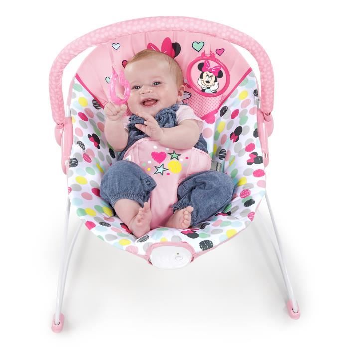 Disney Baby Bouncer Minnie Spotty Dotty with vibrations and play arch