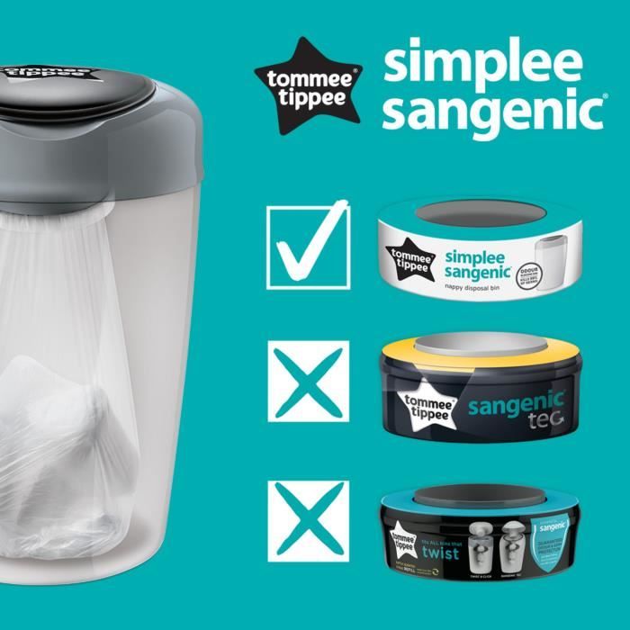 TOMMEE TIPPEE Recharges SIMPLEE Multipack x6 Sangenic