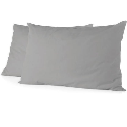 Set of 2 pillowcases - HOME LINGE PASSION - 50 x 70 cm - Light grey