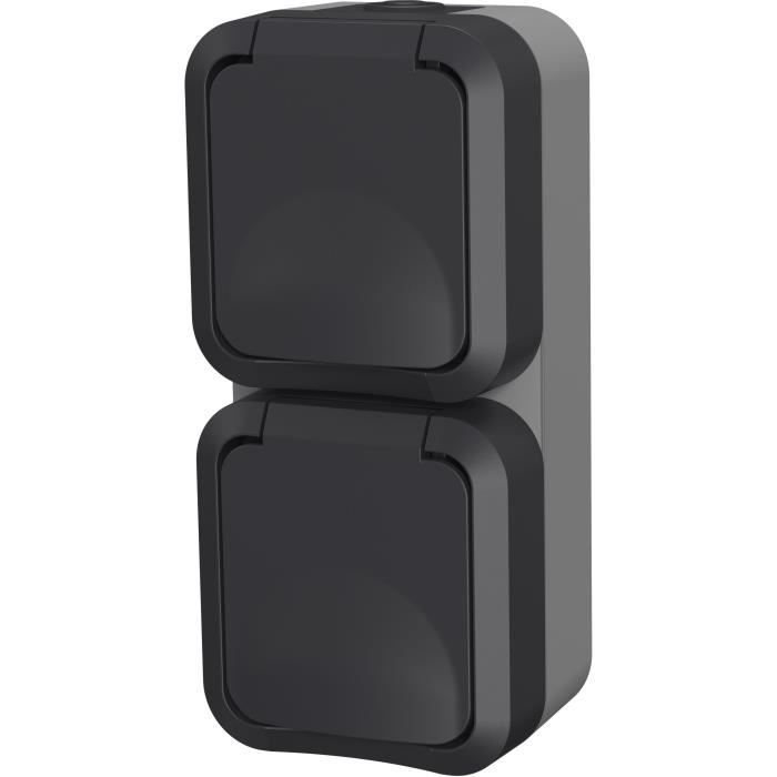 Double socket - QUARX - Aqua Pro - Outdoor, vertical, IP55, 250V, 16A