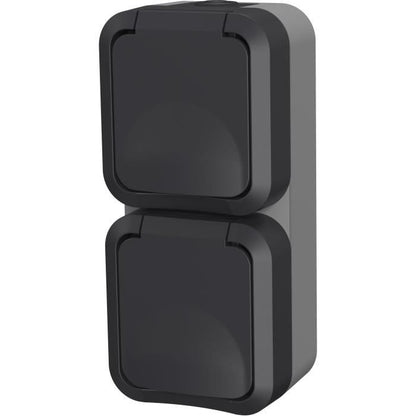 Double socket - QUARX - Aqua Pro - Outdoor, vertical, IP55, 250V, 16A