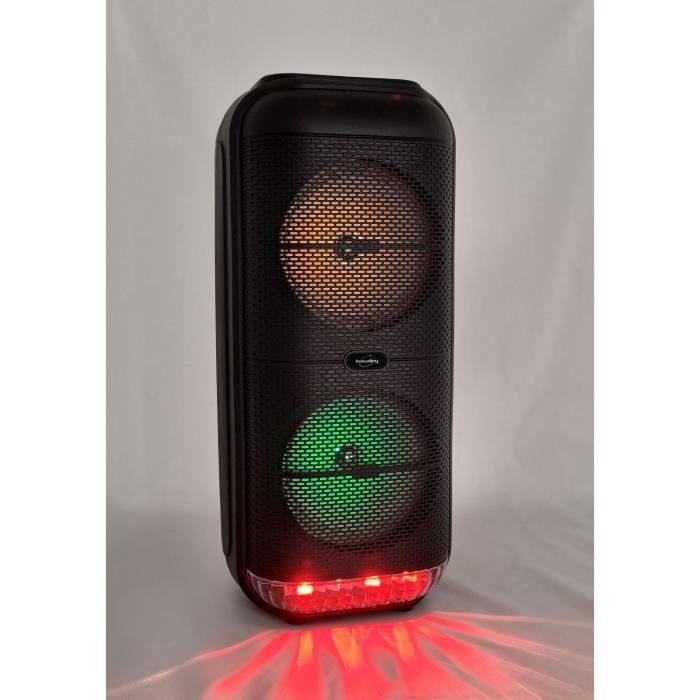 Luminous Karaoke Speaker - INOVALLEY - KA22-BTH - Bluetooth V5.0 - 49 cm - 500 W - Black