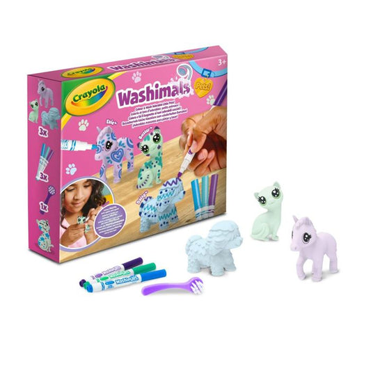 Creative Play - CRAYOLA - Washimals - Set of 3 pastel animals - Ages 3 and up - Mixed