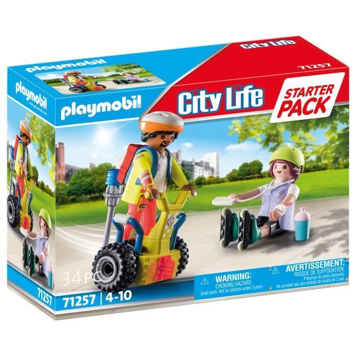 PLAYMOBIL - 71257 - City Action Les Secouristes - Starter Pack - Supervisor with Segway
