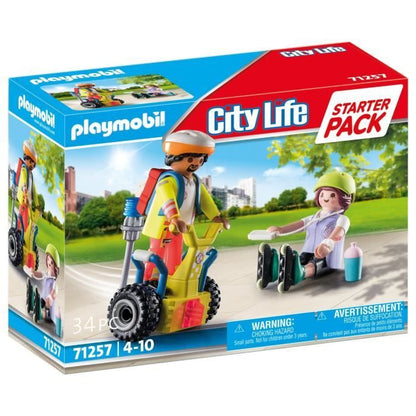 PLAYMOBIL - 71257 - City Action Les Secouristes - Starter Pack - Supervisor with Segway