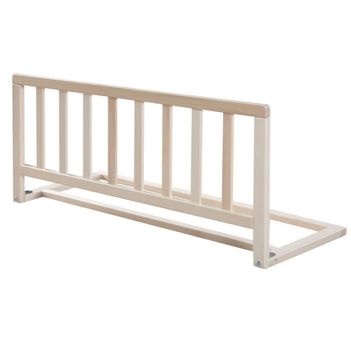 ROBA Bed Rail 90 cm - Safe Fall Protection for Babies and Children - from 18 Months to 5 Years - Easy Assembly - Natural Wood