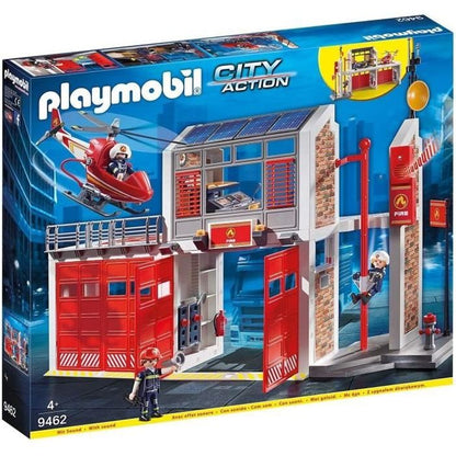 PLAYMOBIL 9462 - City Action - Fire Station with Helicopter - New in 2019
