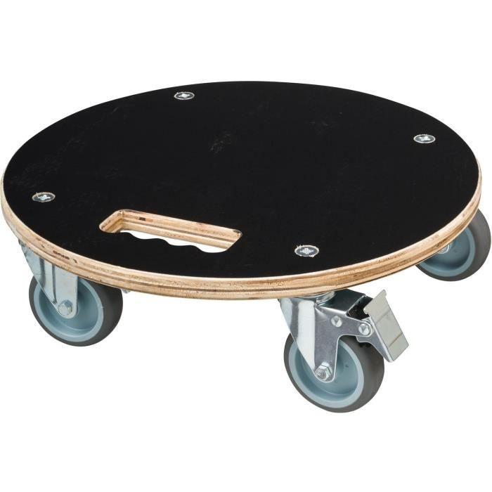 Square rolling pot holder - NATURE - FSC wood - Max load 250 kg