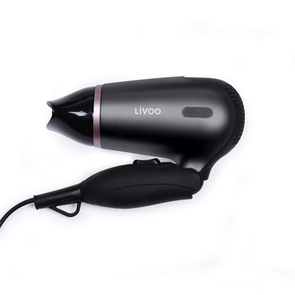 LIVOO DOS175 - Travel hair dryer - 2 speeds - Bi-voltage: 120/230 Volts - Foldable ergonomic handle