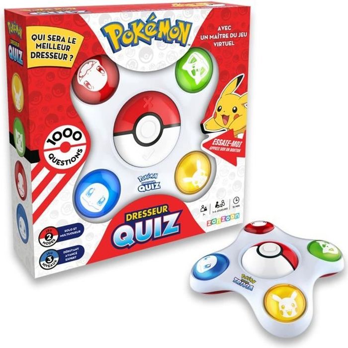 BANDAI Pokémon Trainer Quiz Interactive Electronic Game - Speaks French