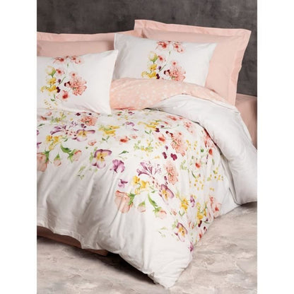 Bedding set - 1 duvet cover 220 x 240 cm + 2 pillowcases 60 x 60 cm - 100% cotton - White