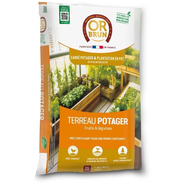 Vegetable garden and vegetable patch soil - BROWN GOLD - OBRTCAPOT20N - 20 L